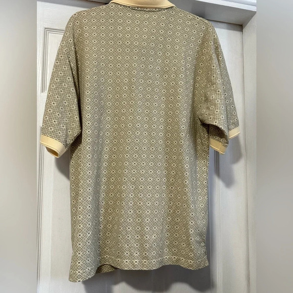 Van Heusen Short Sleeved Collared Shirt , Yellow with designs - Picture 4 of 6